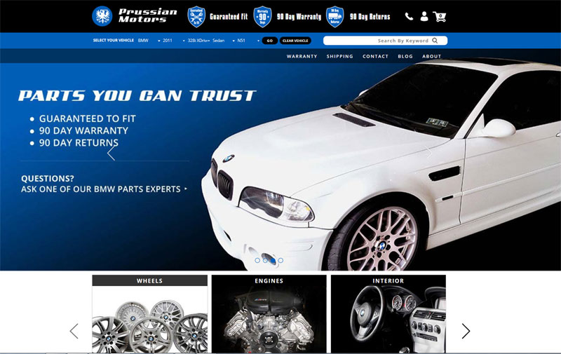 Welcome to Prussian Motors new store!