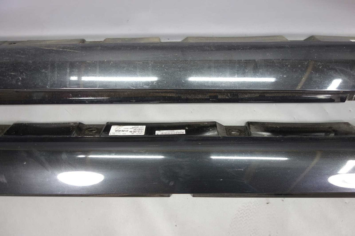 2009-2015 BMW F02 7-Series Exterior Side Skirt Rocker Panel Pair Black Sapphire