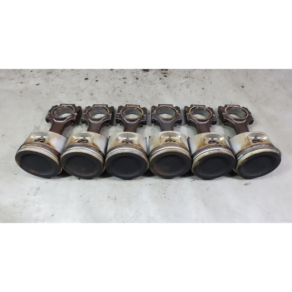 1982-1987 BMW M20 ETA E30 325e 528e Piston 130mm Connecting Rod Set of 6 OEM