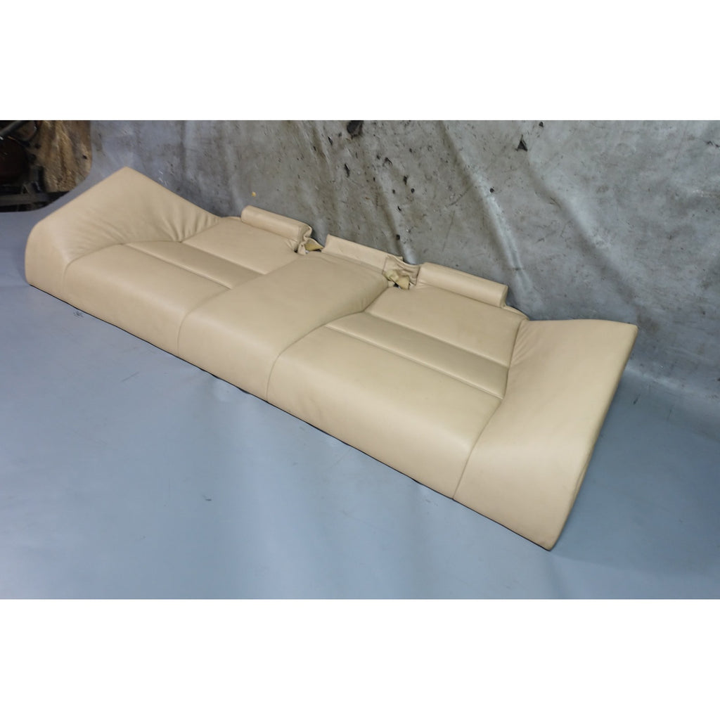 00-06 BMW E46 3-Series Coupe Rear Seat Bottom Bench Folding Beige Leather OEM