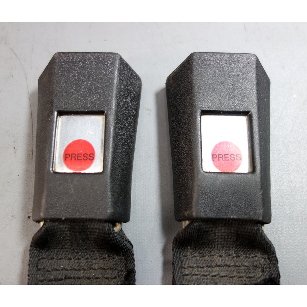 1969-1978 BMW E3 Sedan E12 5-Series Rear Seat Belt Pair Black OEM
