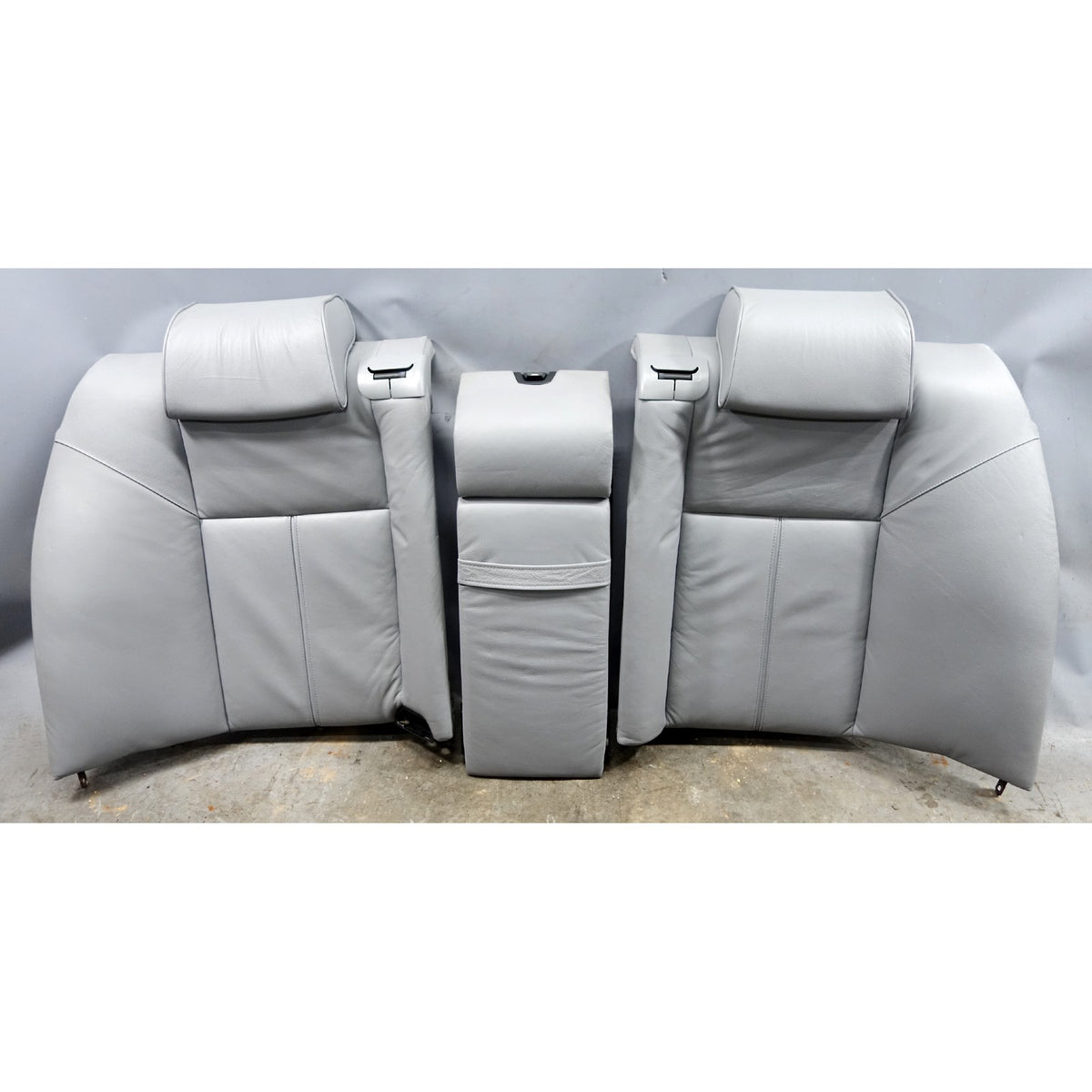 1996-2001 BMW E38 7-Series Contour Rear Seat Backrest w/o Heat Grey Leather OEM