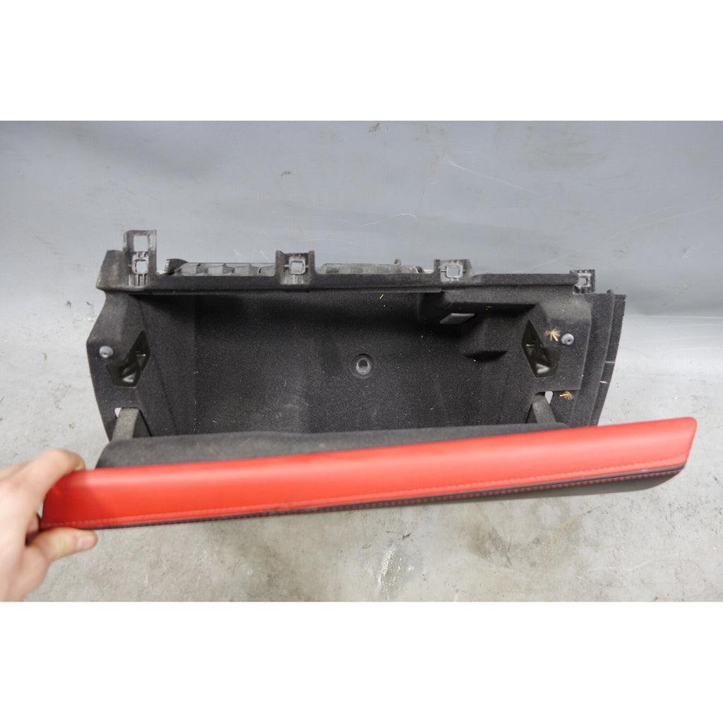 2014-2017 BMW F86 F85 X6M X5M Leather Glove Box Compartment Mugello Red OEM