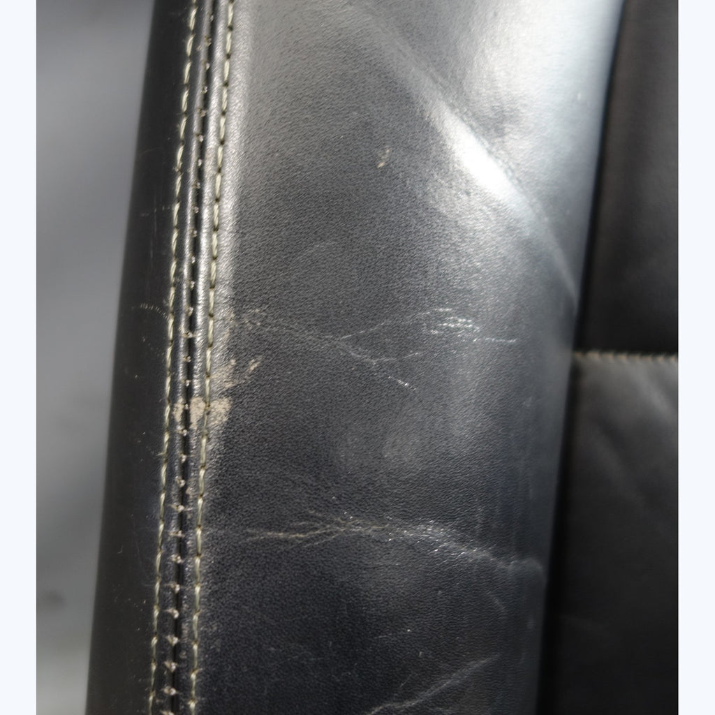 1988-1992 BMW E32 7-Series Front Seat Backrest Cushion Black Leather OEM