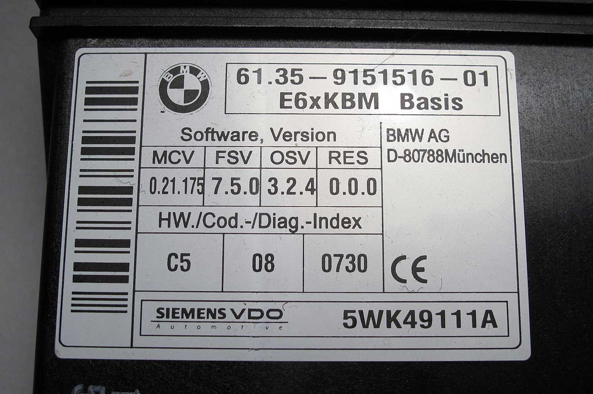 BMW E60 5-Series E63 E64 KBM Body Control Module GM BCM 2004-2010 OEM USED