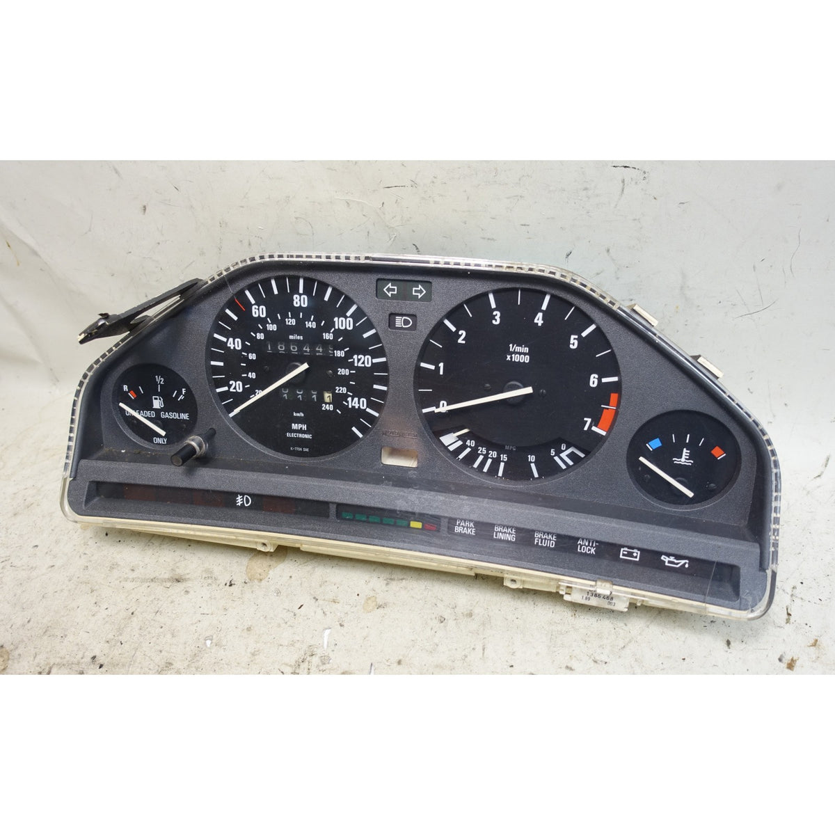 Damaged BMW E30 Instrument Cluster Speedometer Tachometer OEM 1988-1993