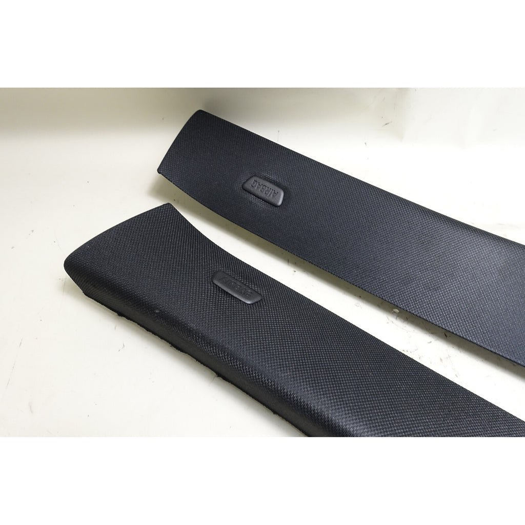 18-24 BMW G01 X3 F97 Front Windshield A- Pillar Column Cover Pair Anthracite OEM