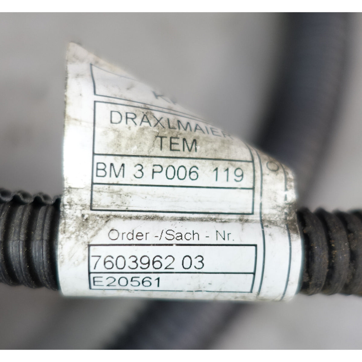 Damaged 2013 BMW F10 535i N55 Factory Wiring Harness for Manual Transmission OEM