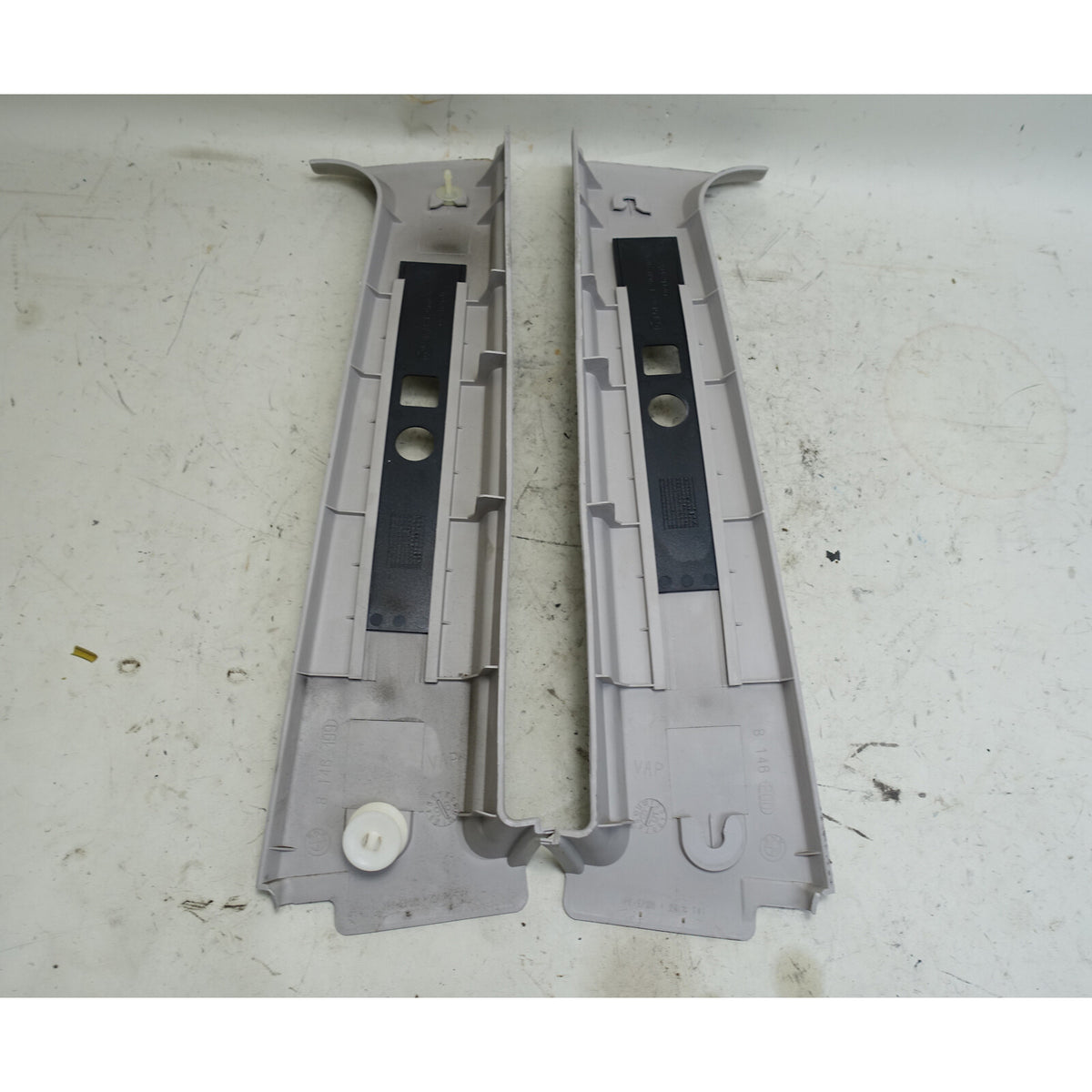 1995-1999 BMW E36 318ti Compact B- Pillar Column Interior Cover Pair Grey OEM