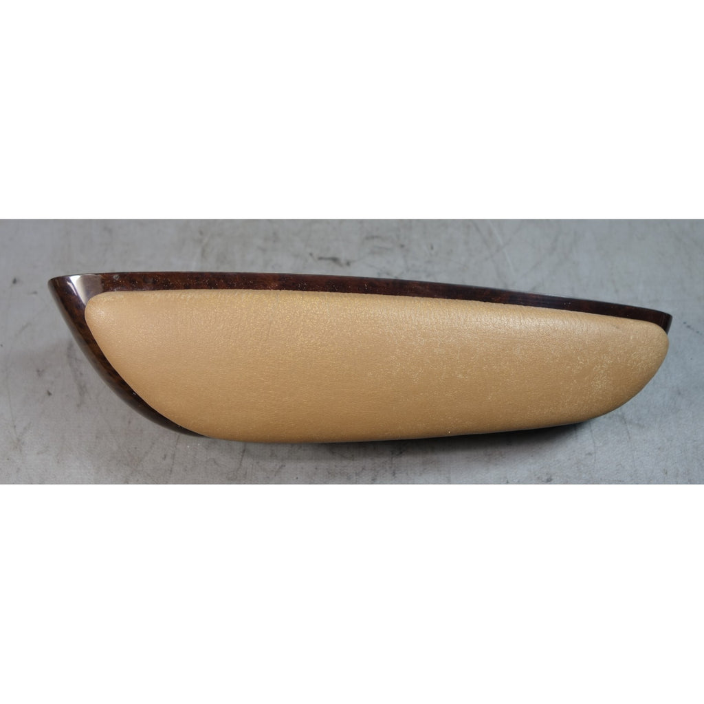 02-06 BMW E46 3-Series Convertible Rear Side Armrest Pair Brown Leather Wood OEM
