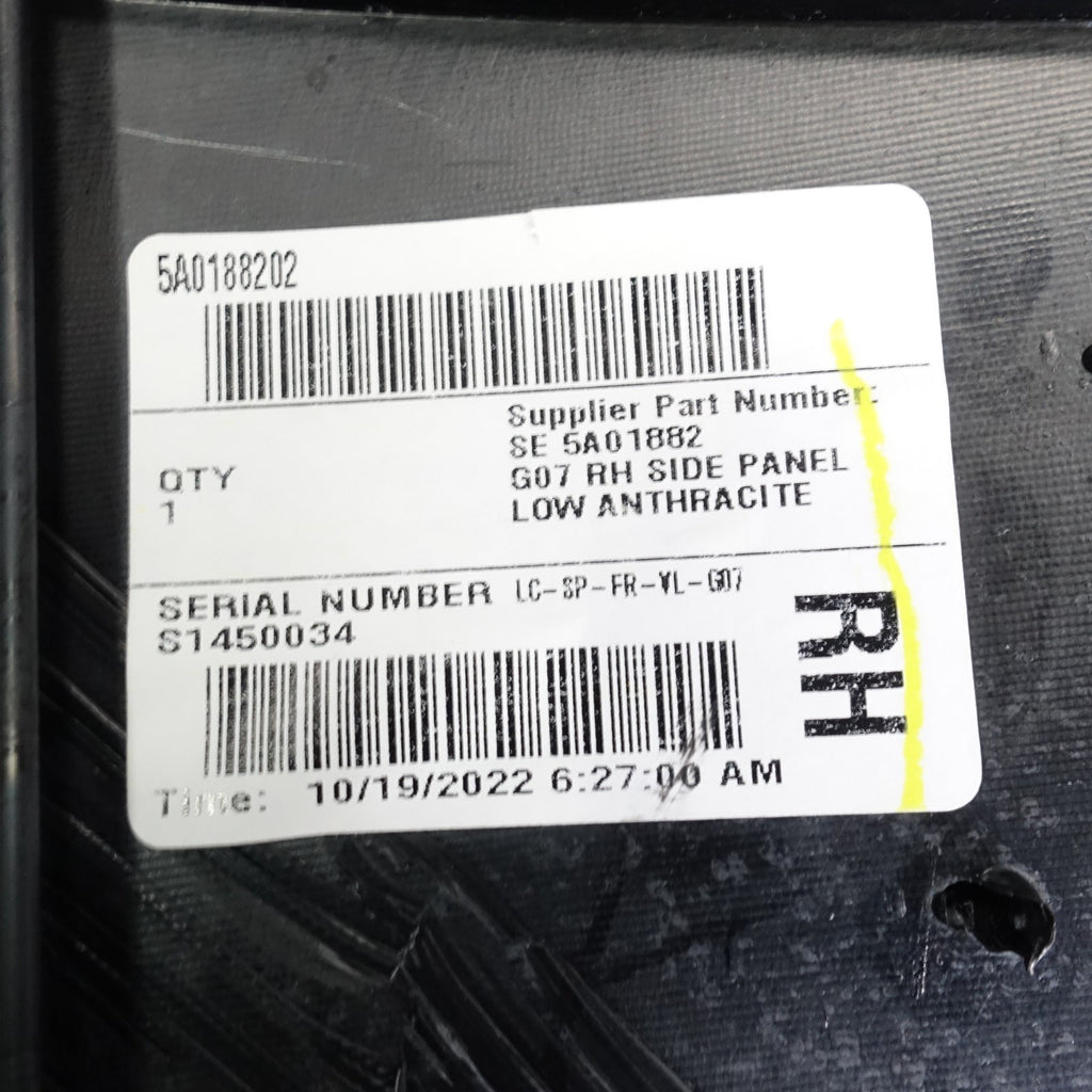BMW G07 X7 Right Front Lower Trunk Trim Panel Wall Carpet Black OEM 2019-2025