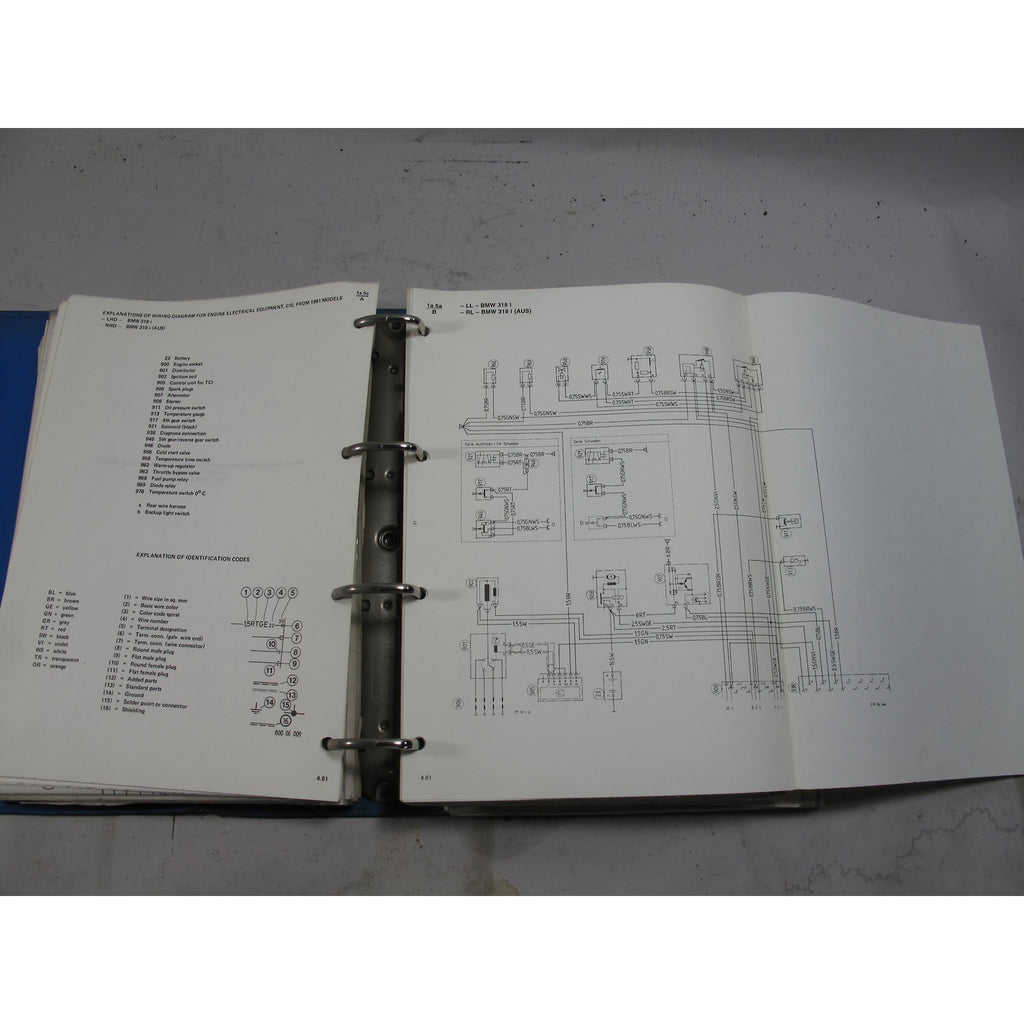 BMW General Electrical System Wiring Diagrams For 3 / 5 series 1979  + Models