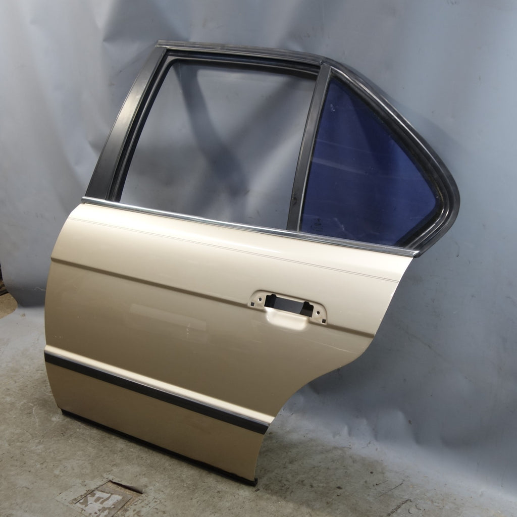 89-92 BMW E34 5-Series Rear Left Door Shell Kashmir Beige Gold OEM