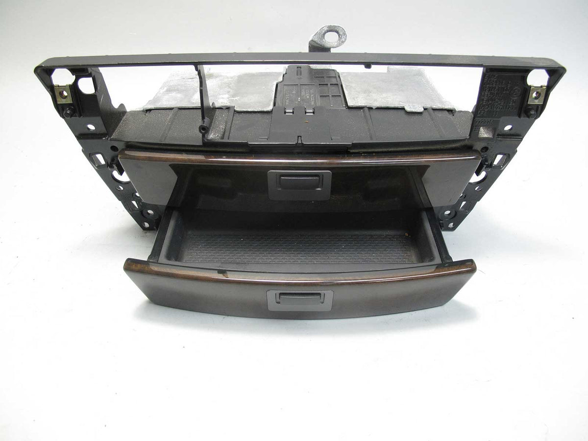 2002-2005 BMW E65 E66 745 Front Dash Center Cubbies Drawers w Dash Ash Wood