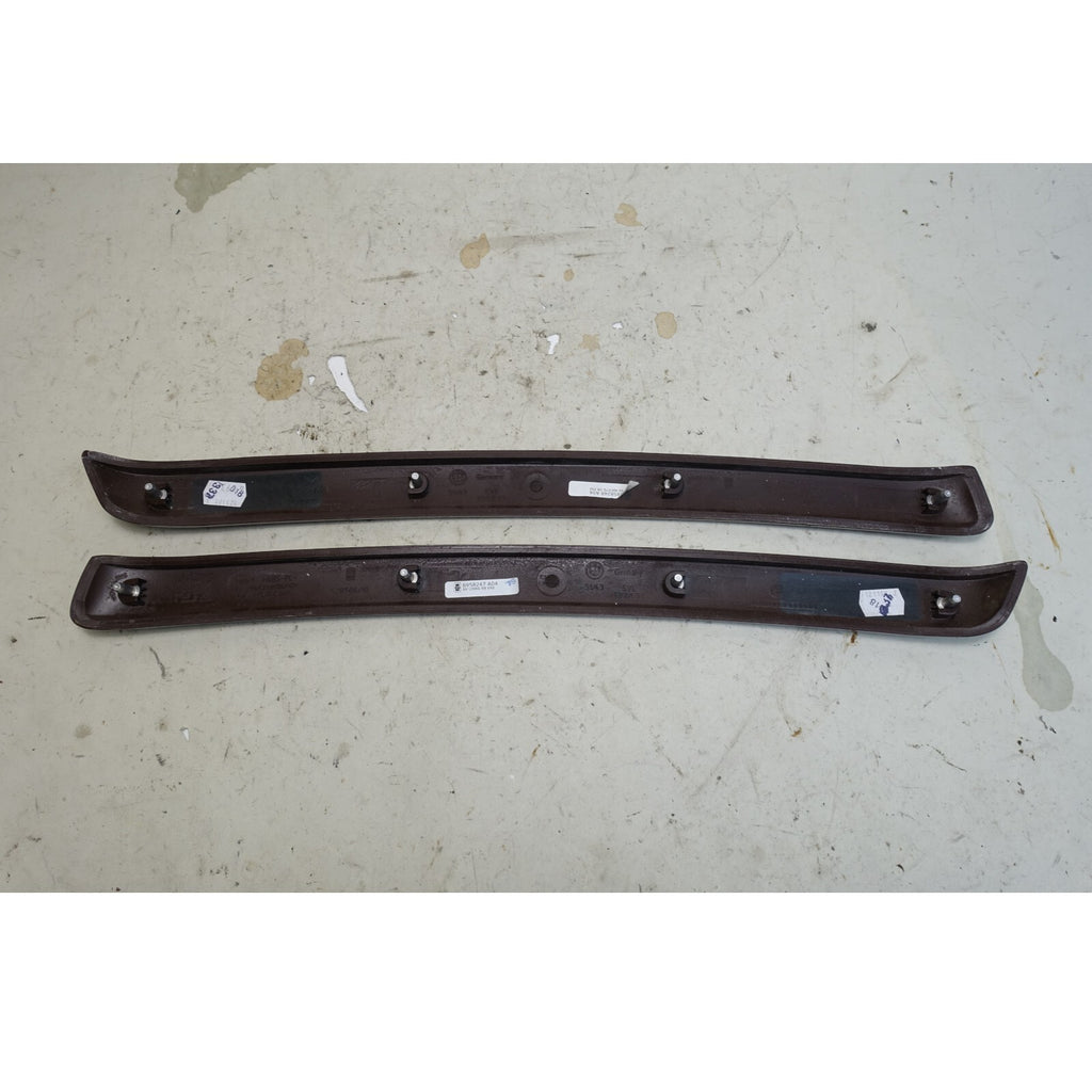 2007-2013 BMW E92 E93 3-Series 2dr Rear Lateral Wood Trim Strip Pair Walnut Root