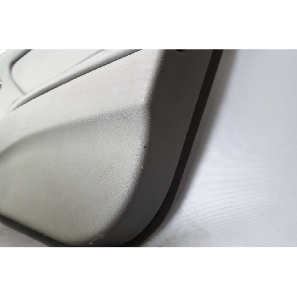 00-06 BMW E46 3-Series 2dr Front Int Door Panel Trim Skin Pair Grey Leather OE
