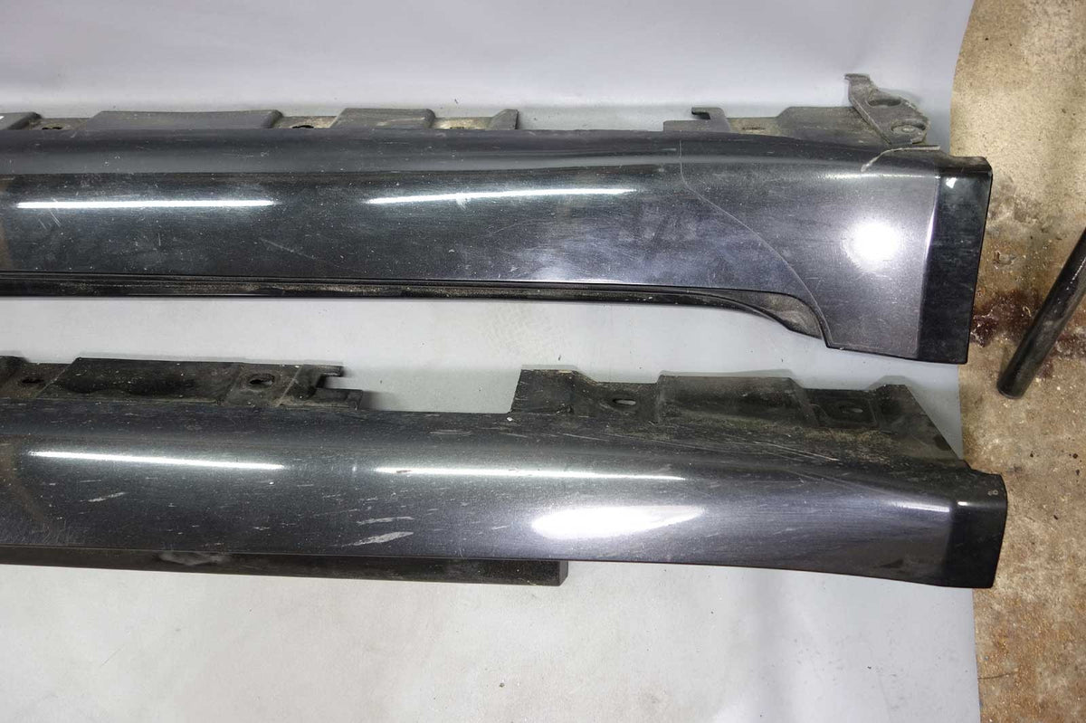 2009-2015 BMW F02 7-Series Exterior Side Skirt Rocker Panel Pair Black Sapphire