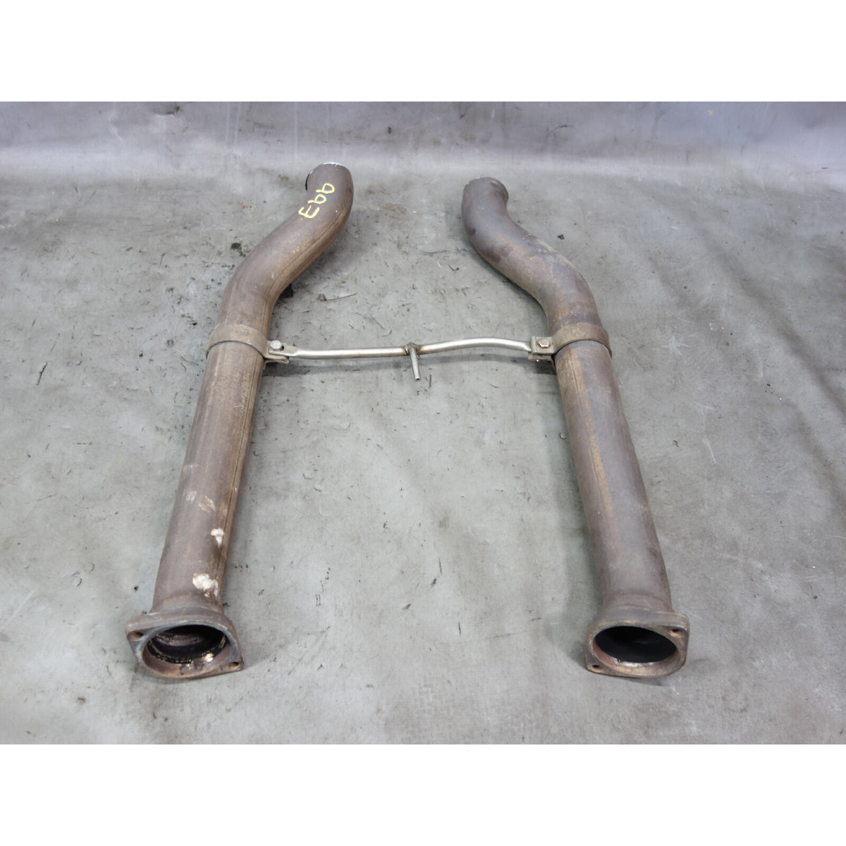 2003-2008 BMW E65 E66 760i N73 V12 Front Exhaust Down Pipe Flanges OEM