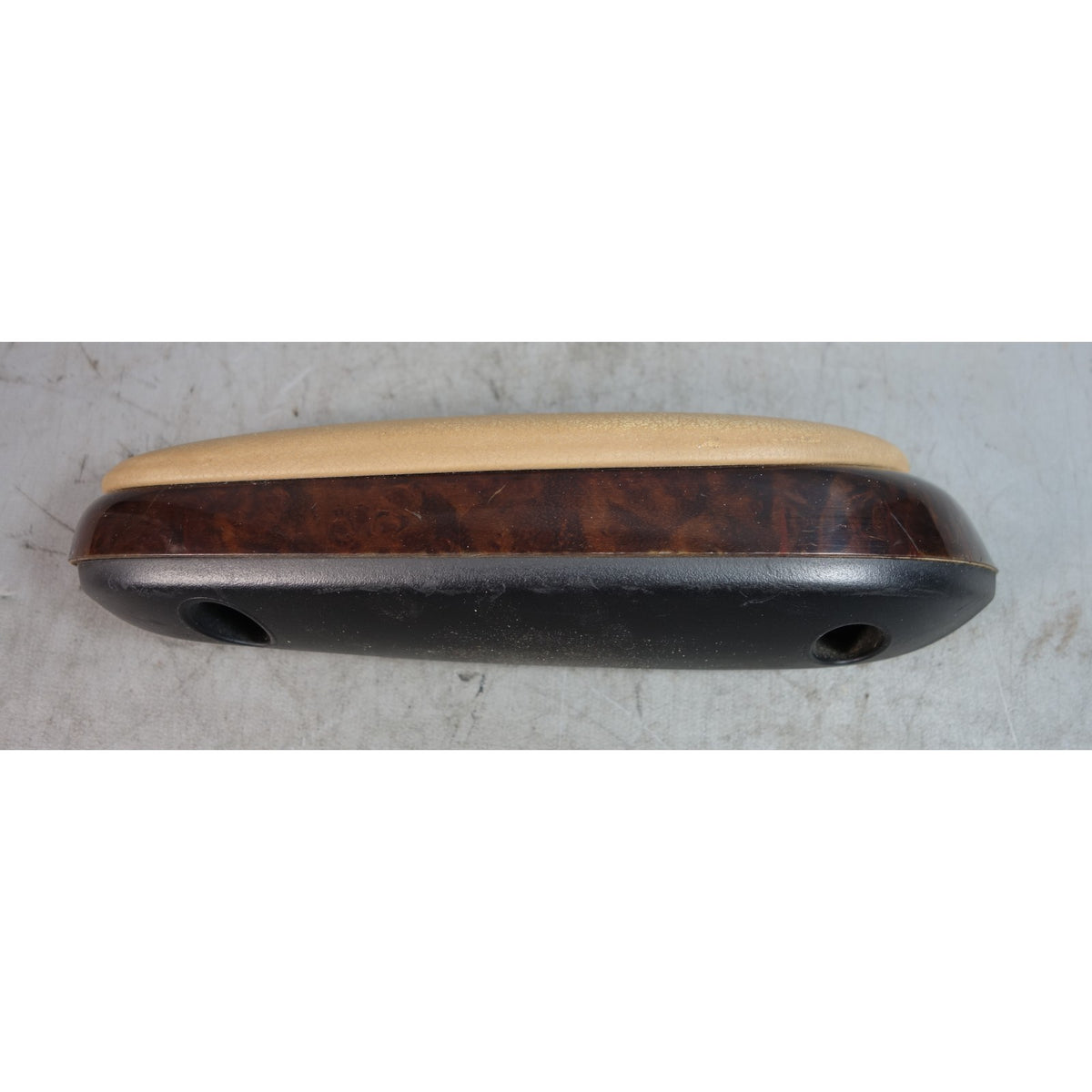 02-06 BMW E46 3-Series Convertible Rear Side Armrest Pair Brown Leather Wood OEM