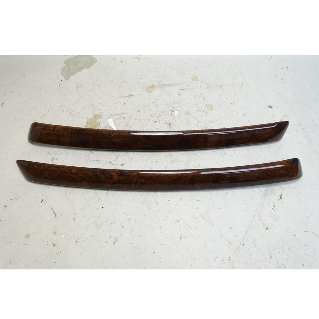 2007-2013 BMW E92 E93 3-Series 2dr Rear Lateral Wood Trim Strip Pair Walnut Root