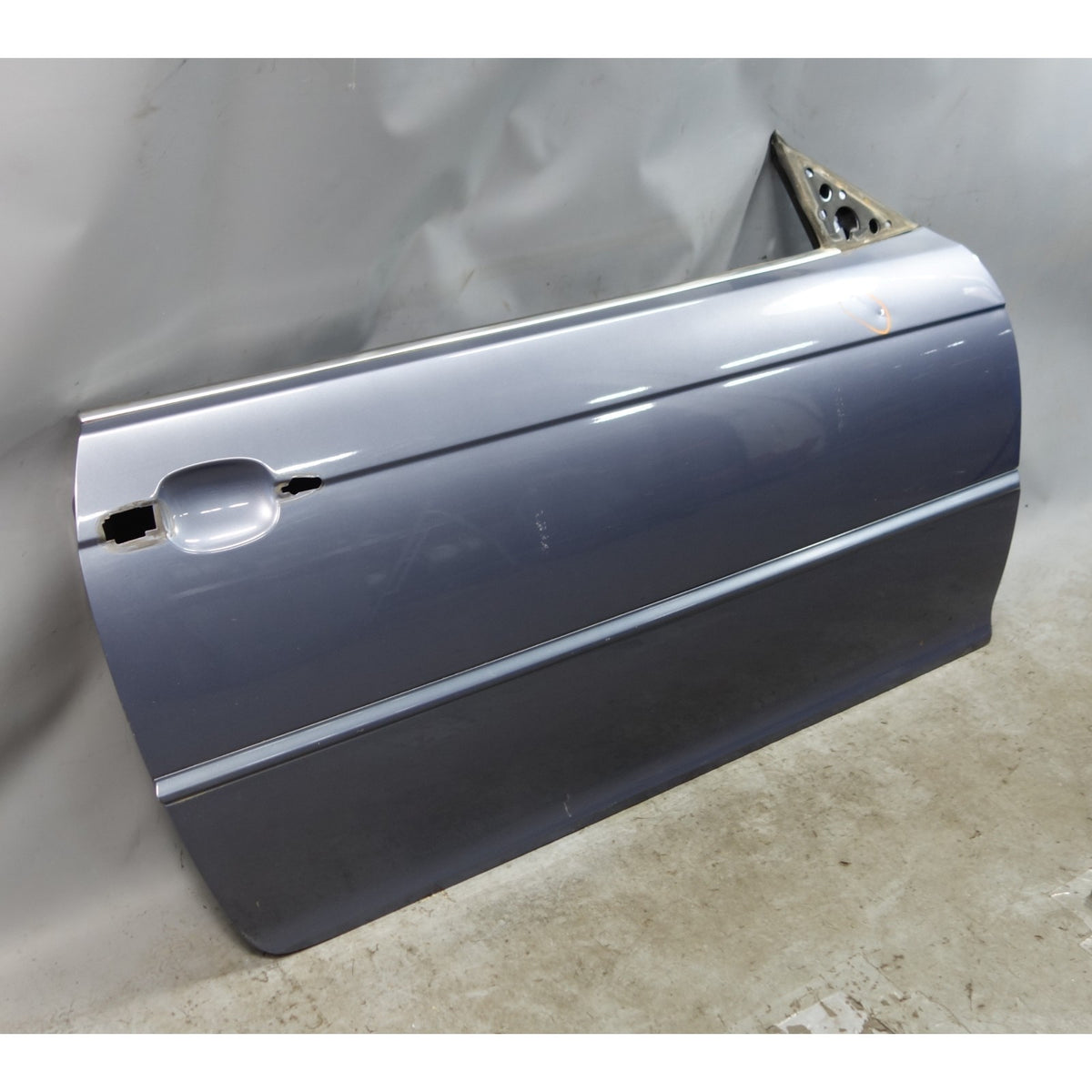 00-06 BMW E46 3-Series 2-door Right Passenger Outer Door Shell Steel Blue OEM