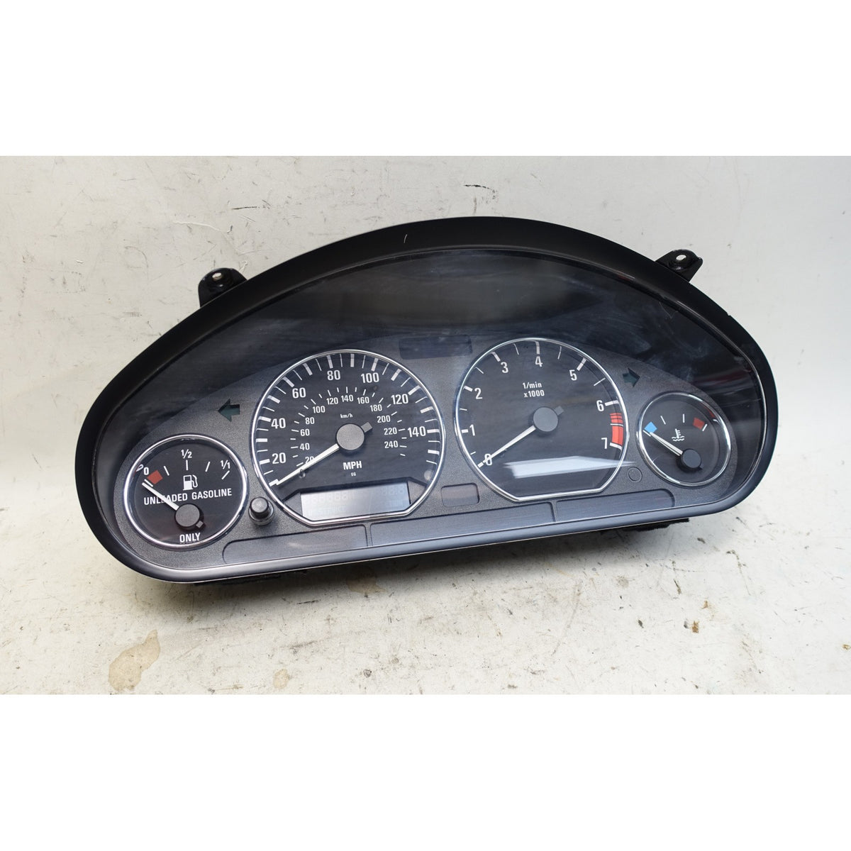 BMW Z3 M52TU 2.3 2.8 Instrument Cluster Chrome Rings 1999-2000 164k OEM