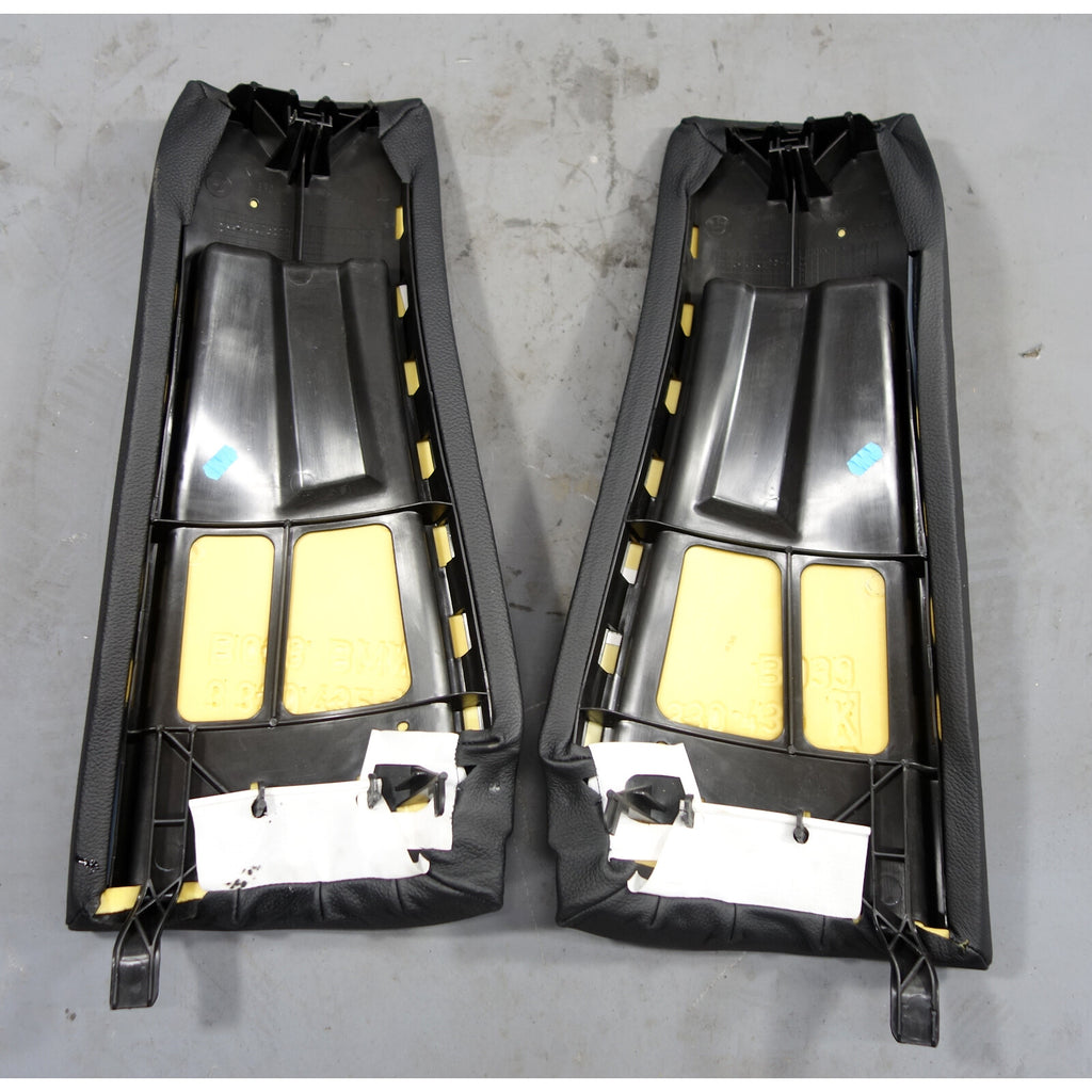 2004-2006 BMW E83 X3 SAV Rear Seat Bolster Lateral Trim Panel Pair Black Leather