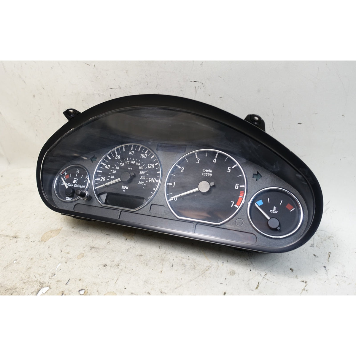 BMW Z3 M52TU 2.3 2.8 Instrument Cluster Chrome Rings 1999-2000 164k OEM