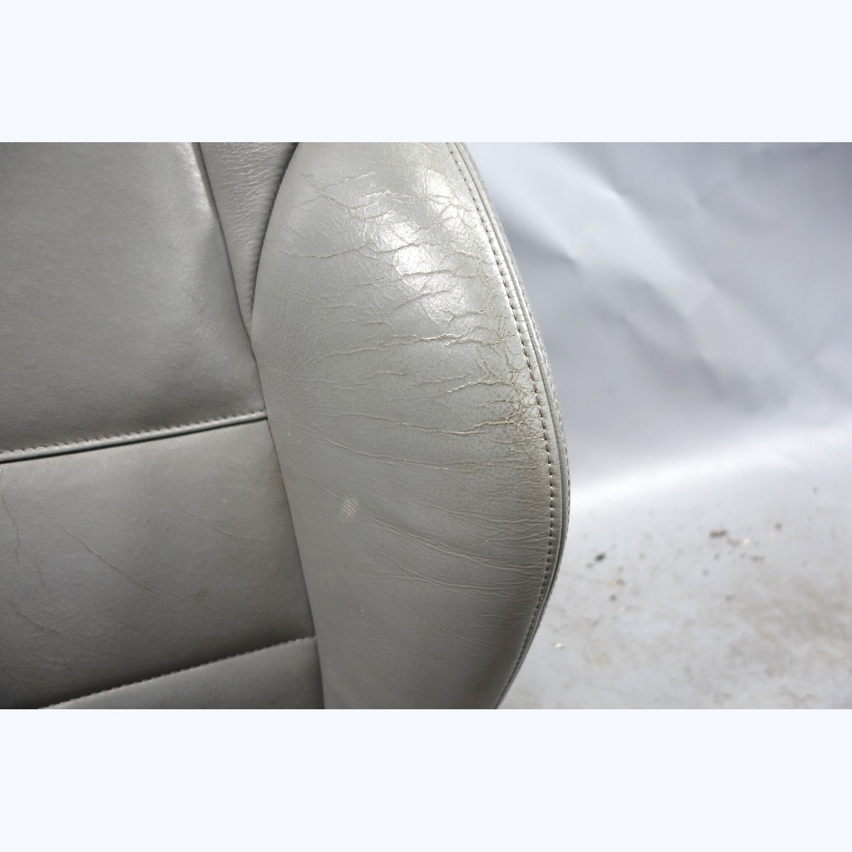 00-06 BMW E46 3-Series Vert Right Passenger Sport Seat Backrest Grey Leather OEM