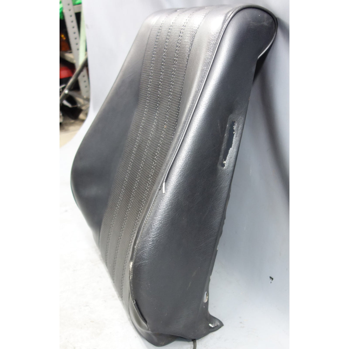 1985-1991 BMW E30 3-Series Front Drivers Seat Back Black Vinyl OEM