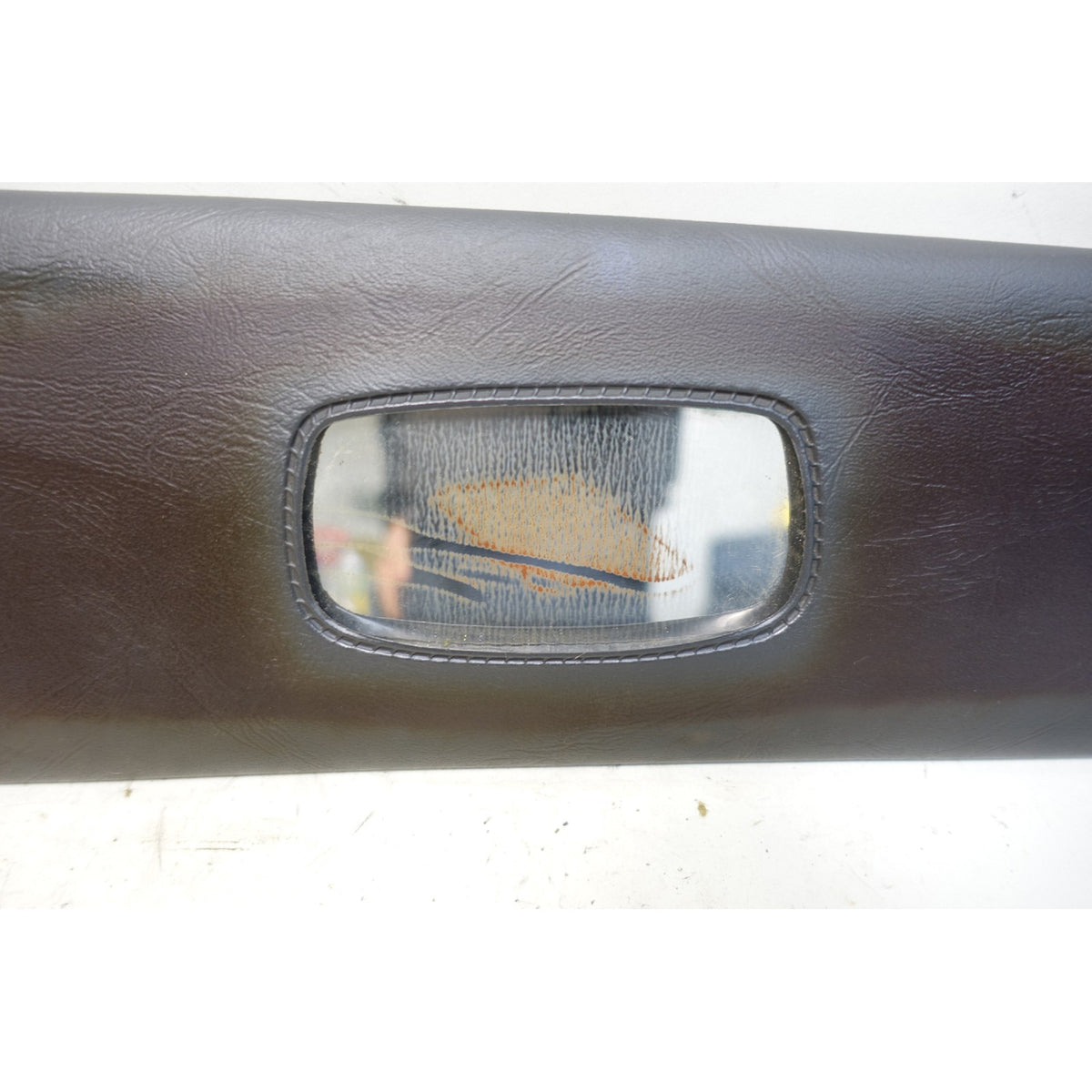 Damaged 1978-1979 BMW E23 733i 7-Series Front Sun Visor Pair Black w Mirror OEM