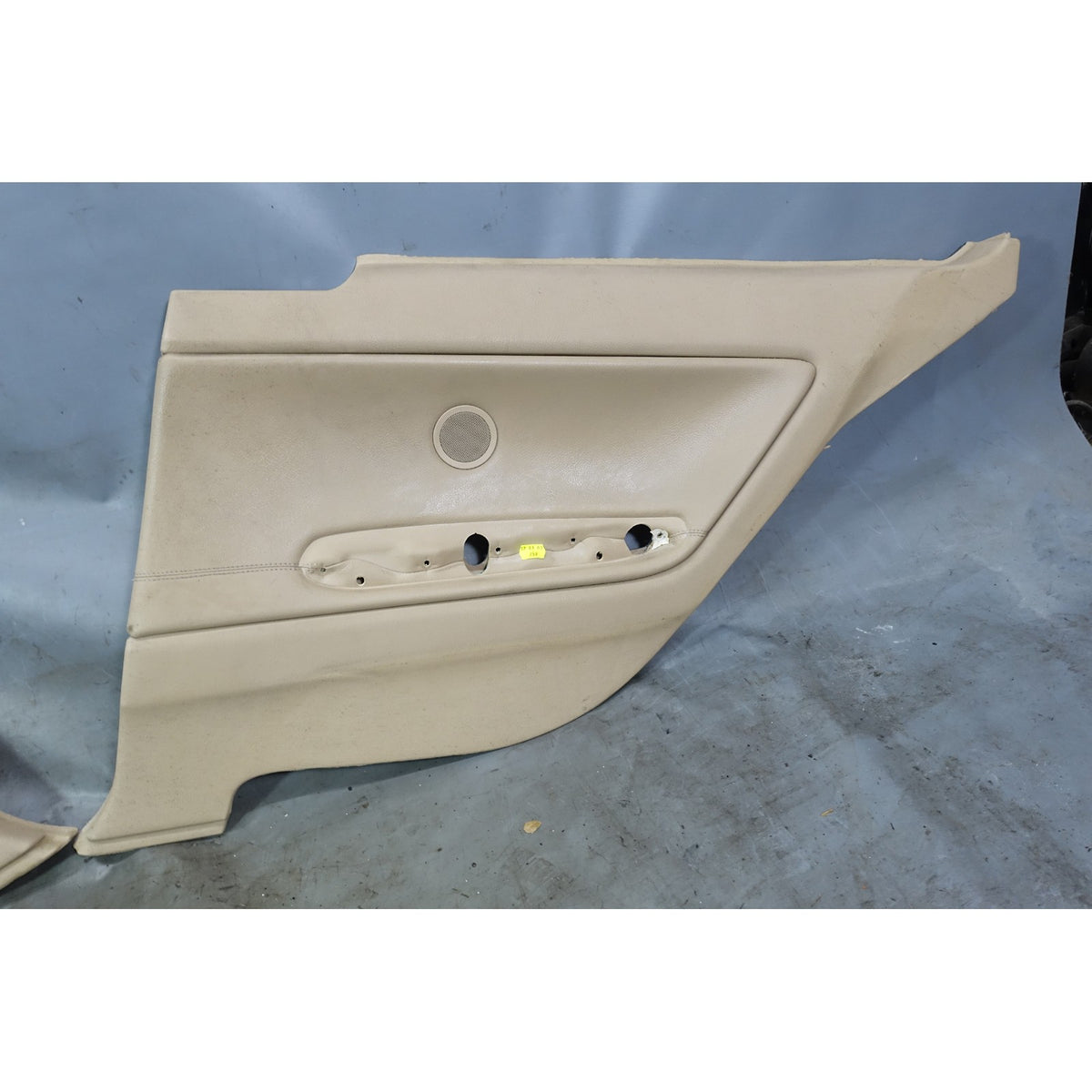 00-06 BMW E46 3-Series Coupe Rear Interior Lateral Trim Panels Beige Leather OEM