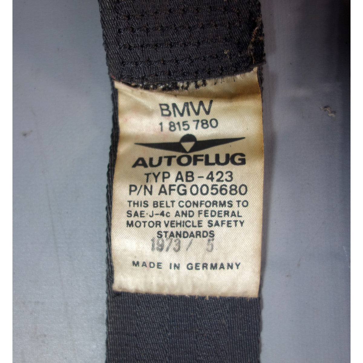1969-1978 BMW E3 Sedan E12 5-Series Rear Seat Belt Pair Black OEM