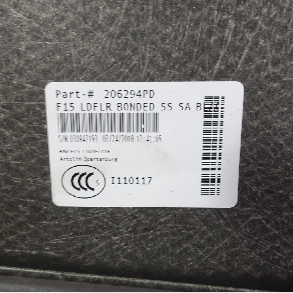 2014-2018 BMW F15 X5 F85 X5M Rear Trunk Carpet Boot Loading Floor Black OEM