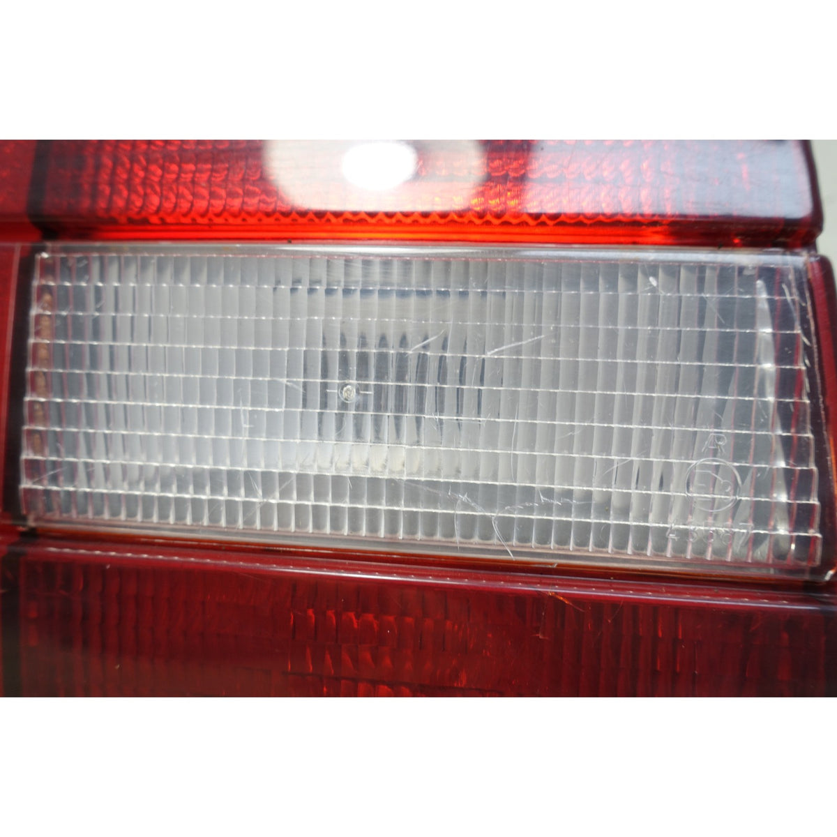Damaged 88-92 BMW E30 Left Driver Tail Light Lamp Housing w Bulb Tray OEM