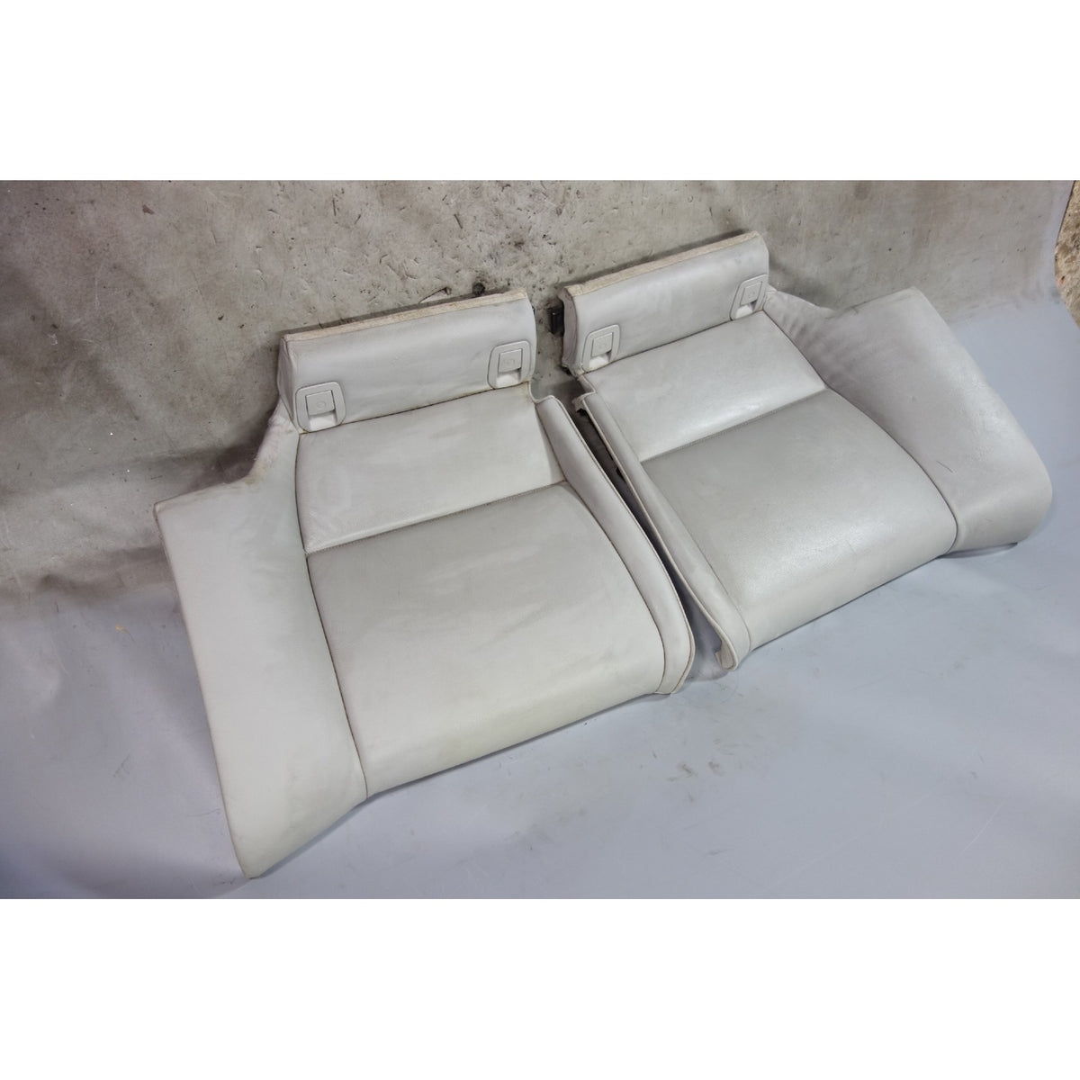 2007-2009 BMW E92 3-Series Coupe Rear Seat Bottom Buckets Grey Leather OEM