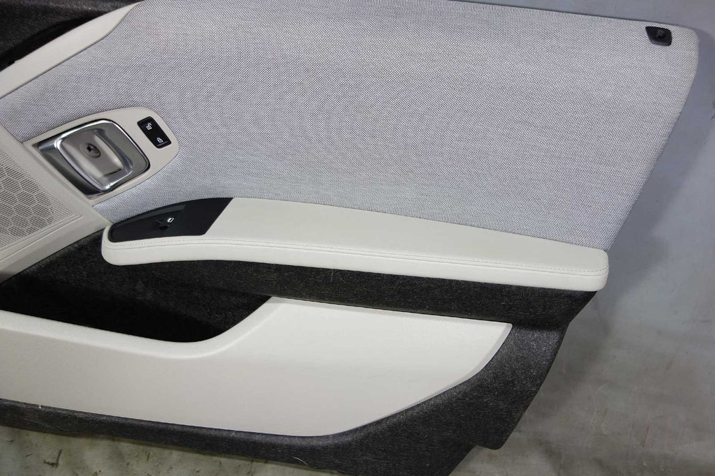 2014-2017 BMW i01 i3 Right Front Interior Door Panel Trim Skin Carum Grey OEM