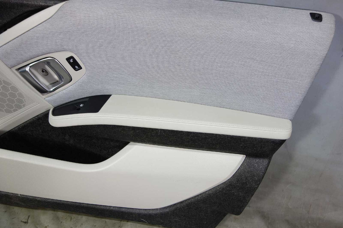 2014-2017 BMW i01 i3 Right Front Interior Door Panel Trim Skin Carum Grey OEM