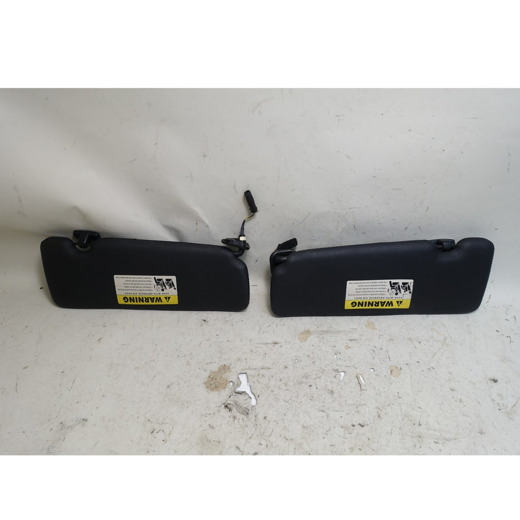 Damaged 2006–2010 BMW E64 650i M6 Convertible Sun Visor Pair Black Leather OEM