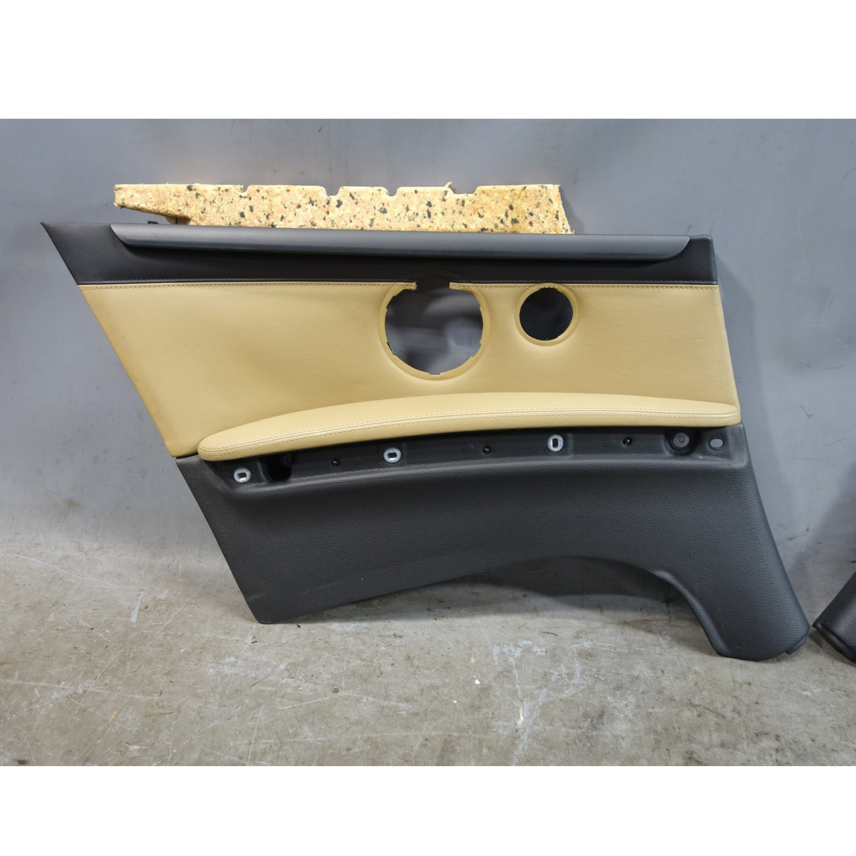 08-13 BMW E93 M3 Convertible Rear Interior Lateral Trim Panel Bamboo Beige OEM