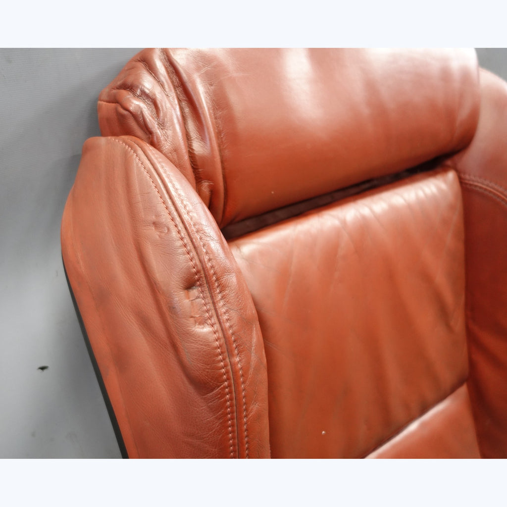 Damaged 2010-2013 BMW E92 E90 M3 Left Seat Bottom Pad Fox Red Leather OEM