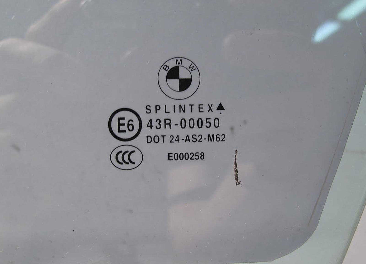 BMW E60 E61 5-Series Left Front Drivers Window Glass Pane 2004-2010 USED OEM