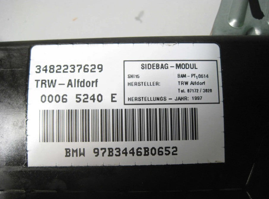 BMW E36 3-Series Right Front Door Side Airbag 318i 328i M3 OEM 53247