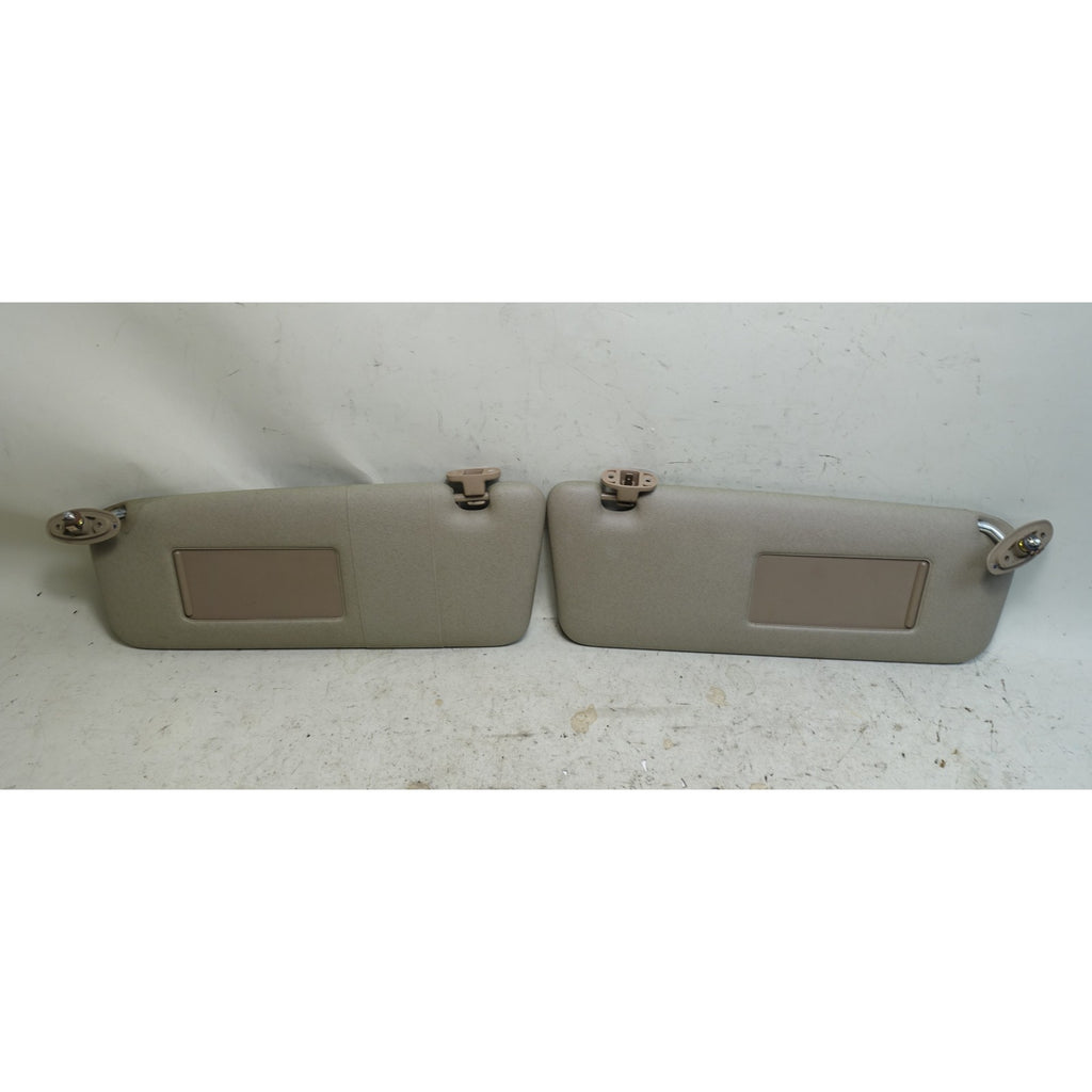 1991-1995 BMW E34 Factory Sun Visor Pair Parchment Beige Vinyl OEM