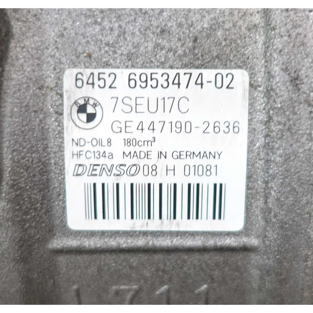 Damaged 2004-2007 BMW E60 E63 N62 V8 Air Conditioning AC Compressor Pump OEM