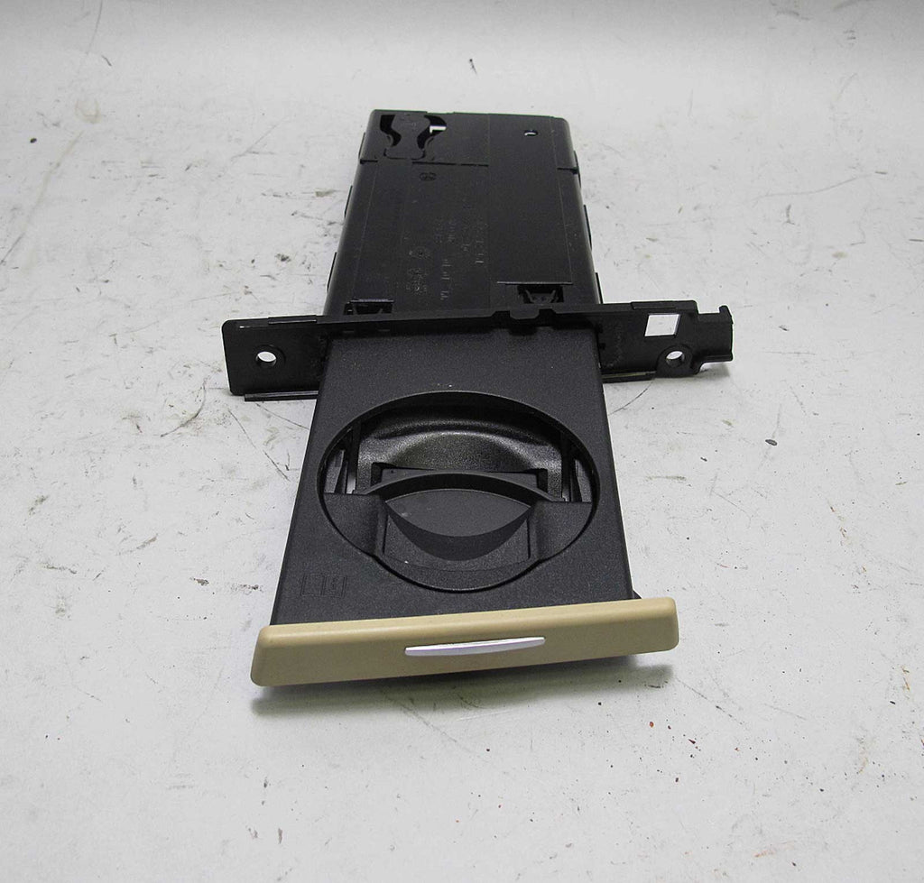 BMW E90 3-Series Factory Right Front Passenger Dash Cup Holder Beige Chrome USED