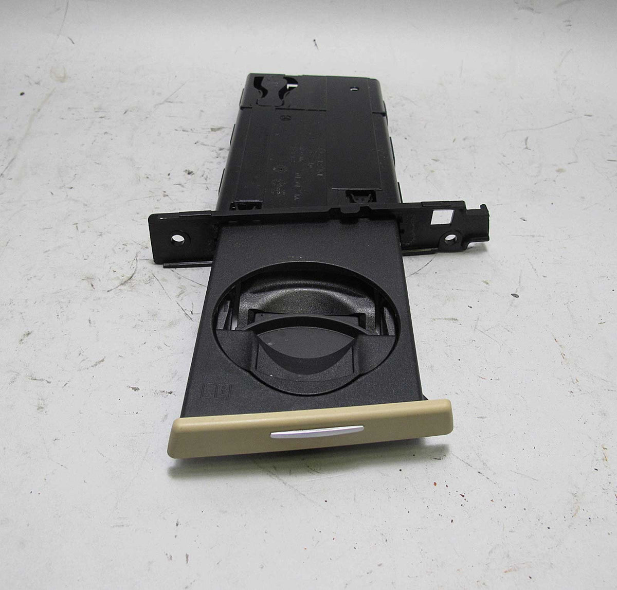 BMW E90 3-Series Factory Right Front Passenger Dash Cup Holder Beige Chrome USED