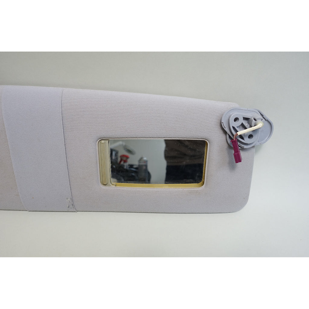 95-01 BMW E38 7-Series E39 Right Front Passenger Sun Visor Grey Cloth Mirror OEM