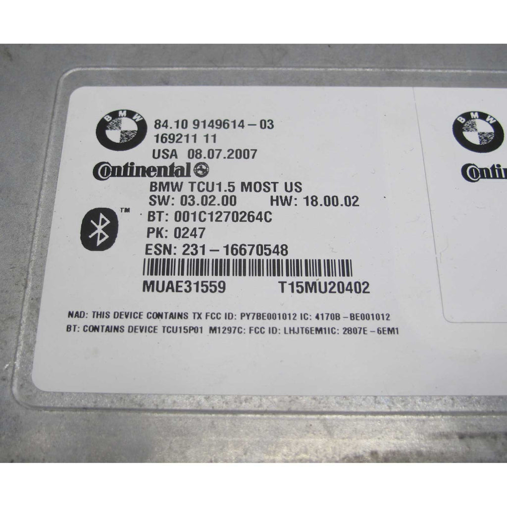 2007 BMW E90 3-Series E60 E63 Telematic Communications Control Unit Module CDMA
