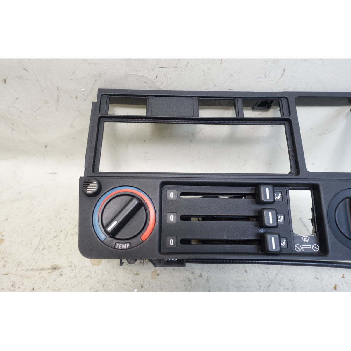 Damaged 1984-1991 BMW E30 Radio HVAC Climate Control Surround Trim Face Panel OE